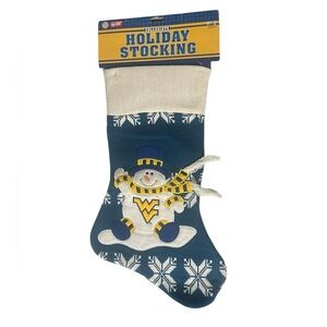 Extra Large West Virginia Collegiate Snowman Holiday Stocking